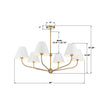 XAV-B9316-VG-WH Xavier 40'' Chandelier | Dimensions Image