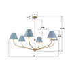 XAV-B9319-VG-BL Xavier 48'' Chandelier | Dimensions Image