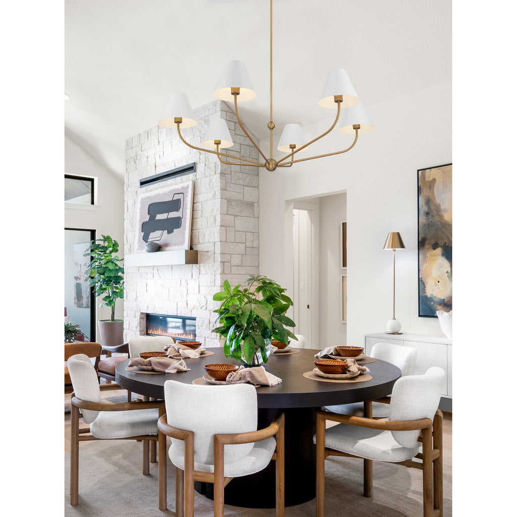 Crystorama Xavier 48'' Chandelier in Vibrant Gold - Lifestyle View