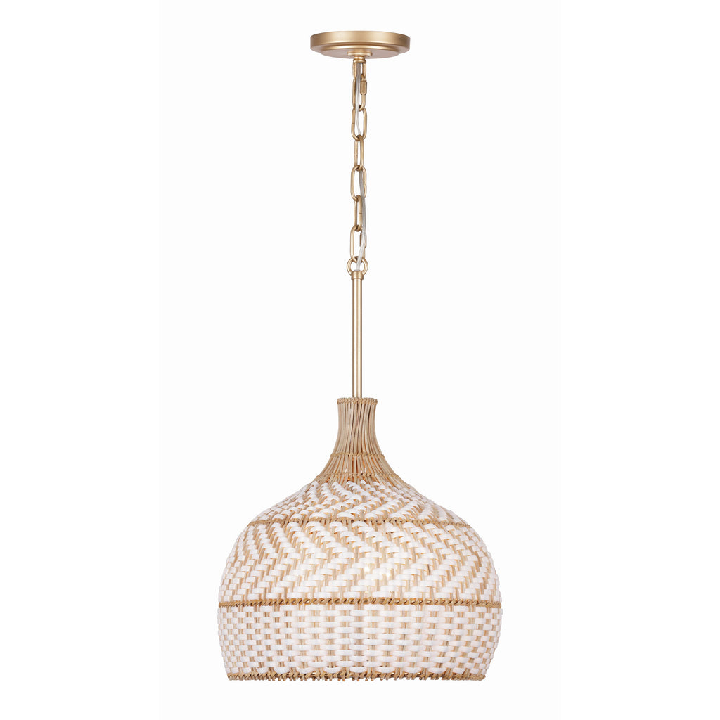 Crystorama Zanzibar 14'' Pendant in Soft Gold - Additional View