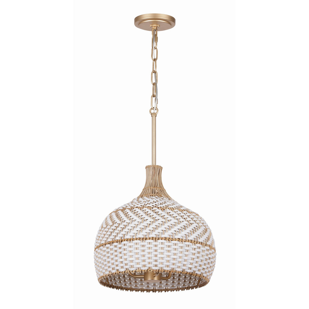 Crystorama Zanzibar 14'' Pendant in Soft Gold - Additional View