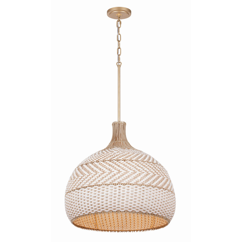 Crystorama Zanzibar 21'' Pendant in Soft Gold - Front View