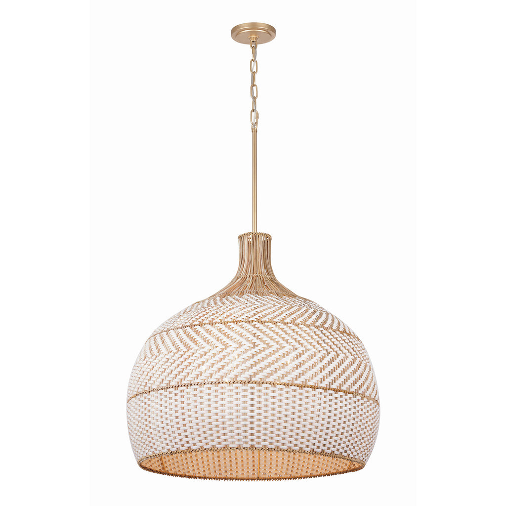 Crystorama Zanzibar 26'' Pendant in Soft Gold - Front View