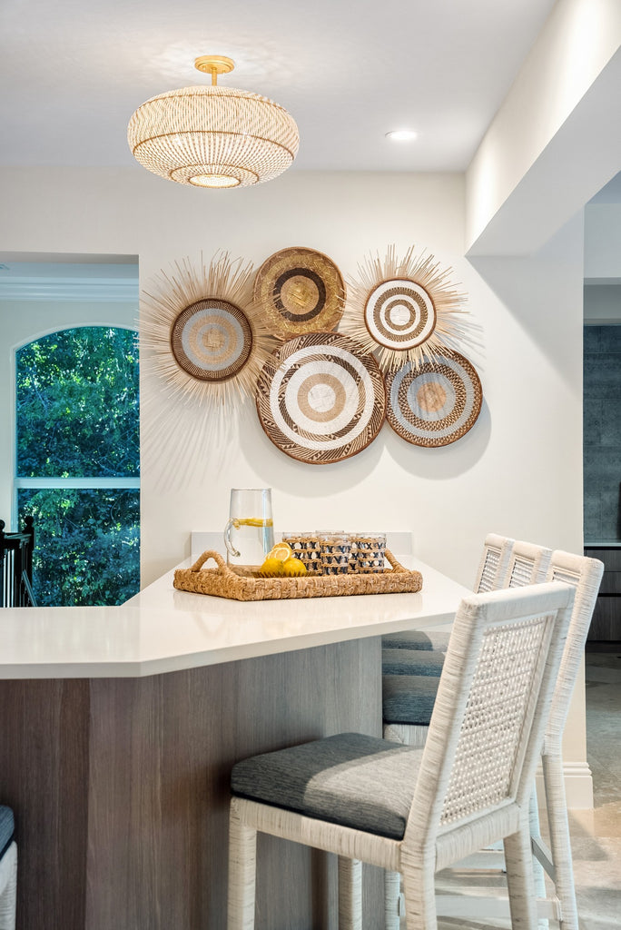 Crystorama Zanzibar 22'' Semi Flush Mount in Soft Gold - Lifestyle View