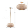 Crystorama Zanzibar 22'' Pendant - Product Dimensions