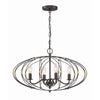 Crystorama Zucca 24.5'' Chandelier in English Bronze + Antique Gold - Additional View