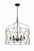 Crystorama Zucca 24'' Chandelier in English Bronze + Antique Gold - Additional View