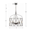 ZUC-A9035-EB-GA Zucca 6 Light Lantern Chandelier | Dimensions Image