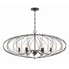 Crystorama Zucca 38.25'' Chandelier in English Bronze + Antique Gold - Additional View