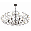 Crystorama Zucca 38.25'' Chandelier in English Bronze + Antique Gold - Additional View