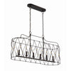 Crystorama Zucca 42.5'' Linear Chandelier in English Bronze + Antique Gold - Additional View