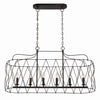 Crystorama Zucca 42.5'' Linear Chandelier in English Bronze + Antique Gold - Additional View