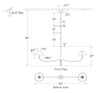 al5010 Amber Lewis Griffin 2 Light Linear Chandelier | Dimensions Image