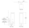 cho2560 Chapman & Myers Fresno 1 Light Outdoor Sconce | Dimensions Image