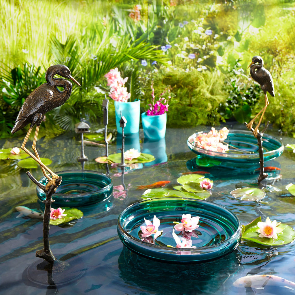 cy-01874 Bird House|Bronze - Large | Lifestyle Image