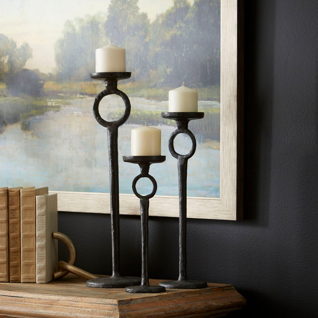 cy-04835 Duke Candleholder|Rust-MD | Lifestyle Image