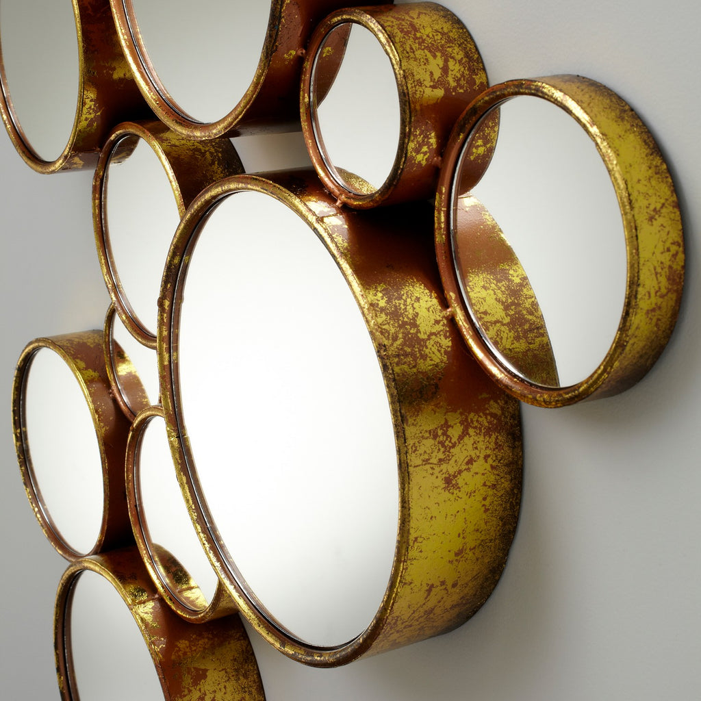 cy-05825 Bubbles Mirror | Gold | Alternate Image