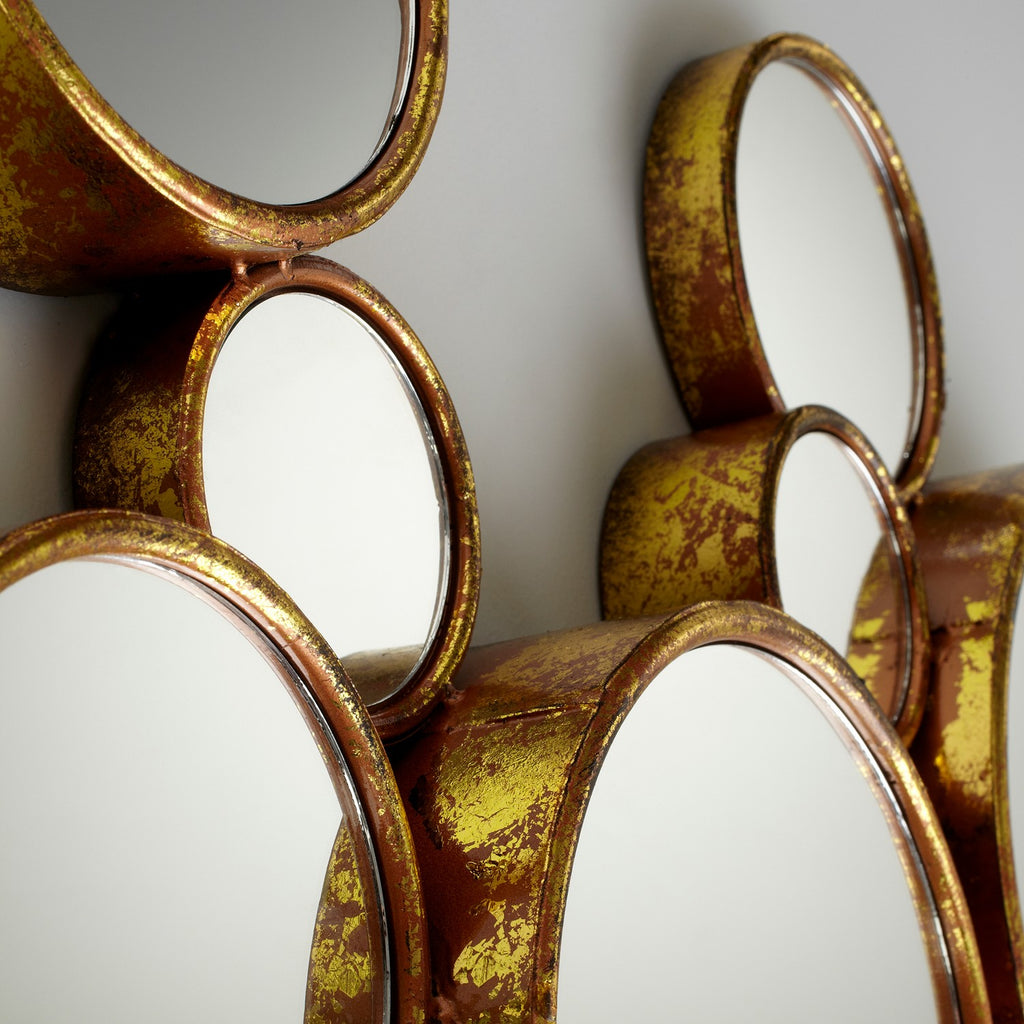 cy-05825 Bubbles Mirror | Gold | Alternate Image