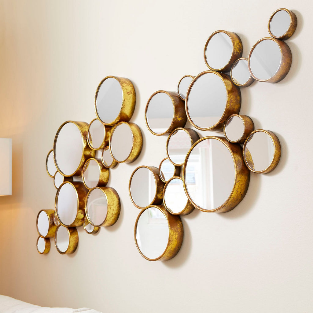 cy-05825 Bubbles Mirror | Gold | Lifestyle Image