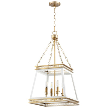 White And Aged Brass