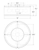 ks4071 Kate Spade New York Walker 4 Light Flush Mount | Dimensions Image