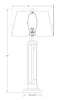 s3701 Visual Comfort Wright 1 Light Table Lamp | Dimensions Image