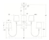 tob5008 Thomas O'Brien Vendome 8 Light Chandelier | Dimensions Image