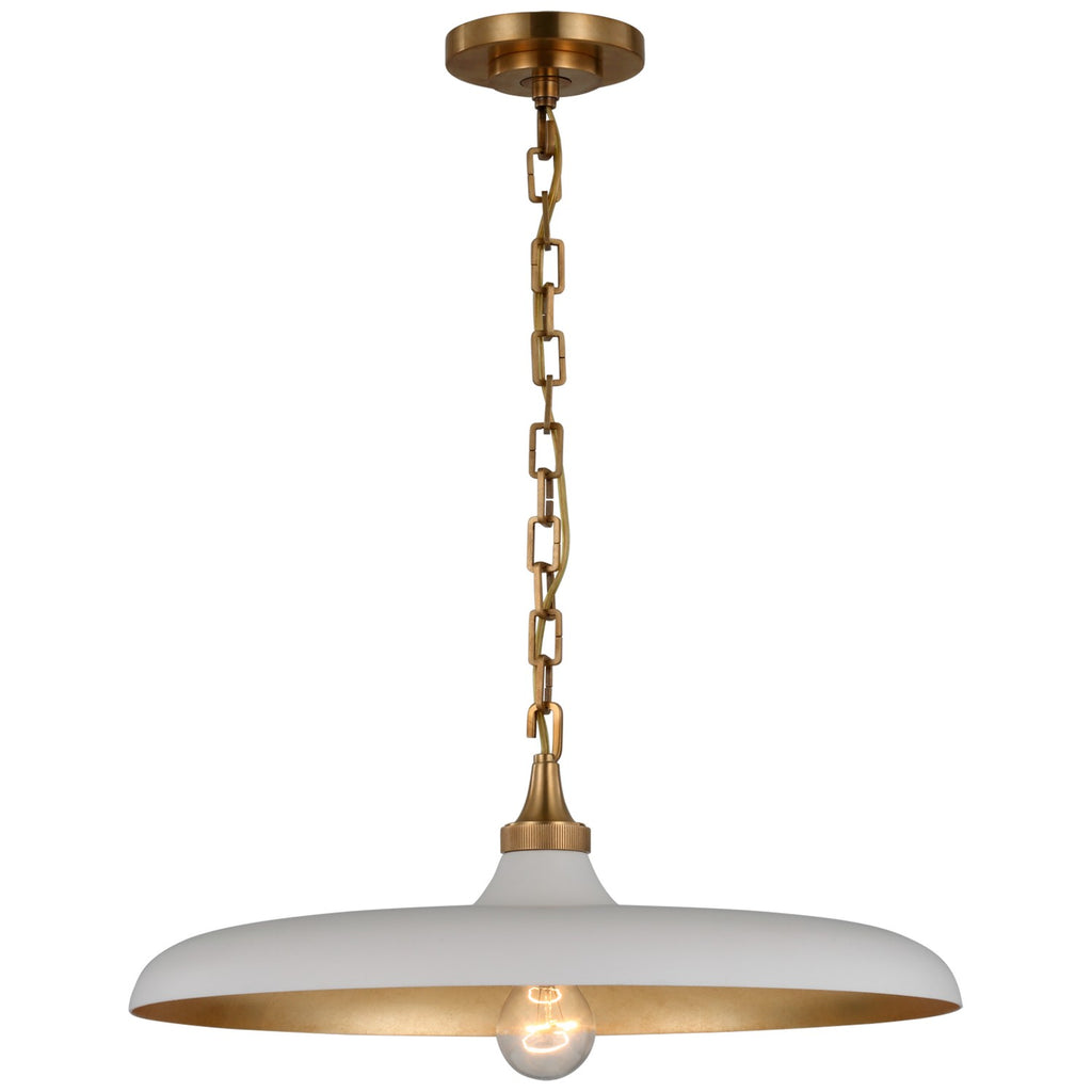 TOB 5115HAB-PW Thomas O'Brien Piatto 1 Light Pendants | Alternate Image