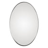 West Hollywood Brushed Nickel Oval Mirror - Vanity Luxury