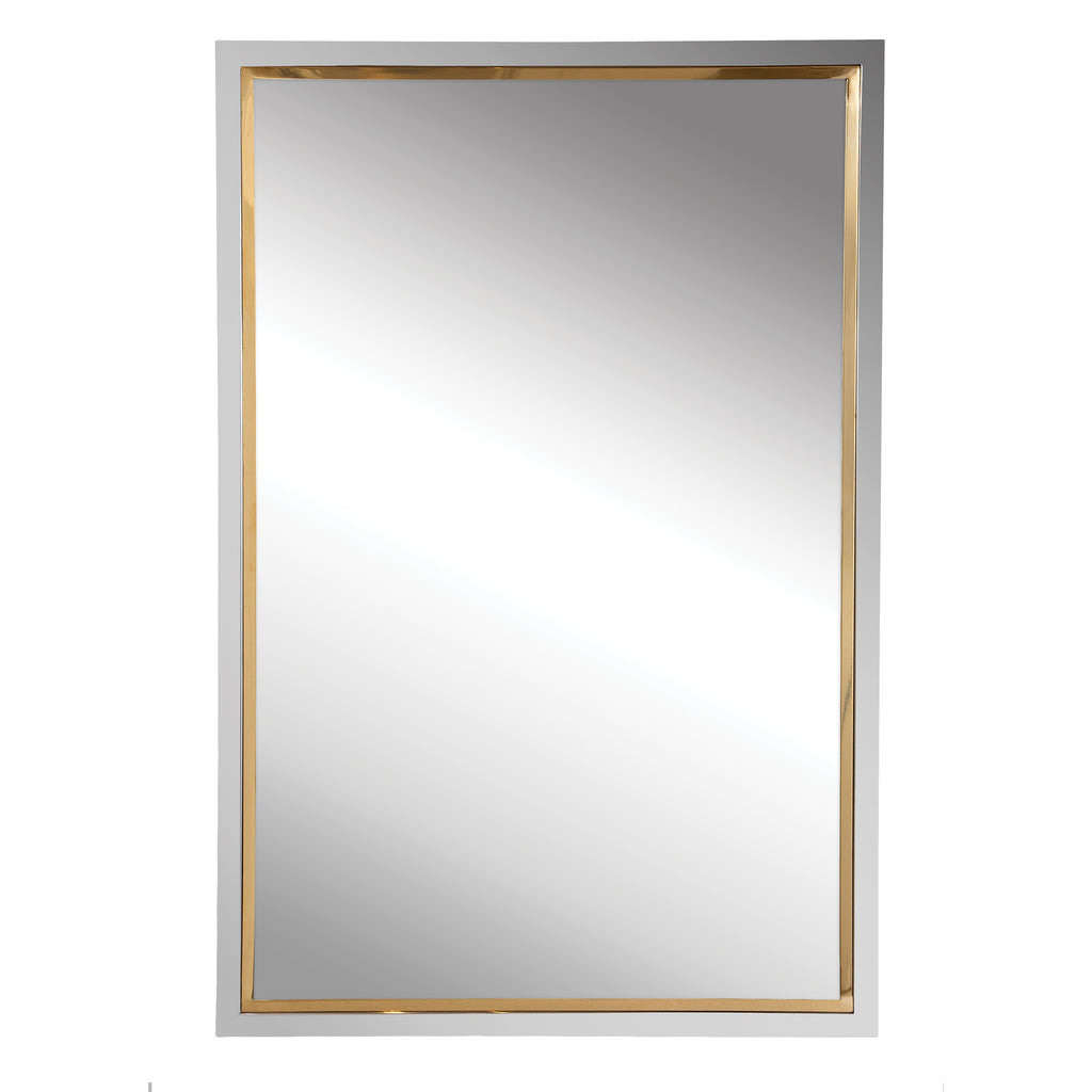 Central Park Chic Vanity Mirror | Chrome and Gold Finish