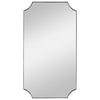 Polished Nickel Scalloped Corner Mirror