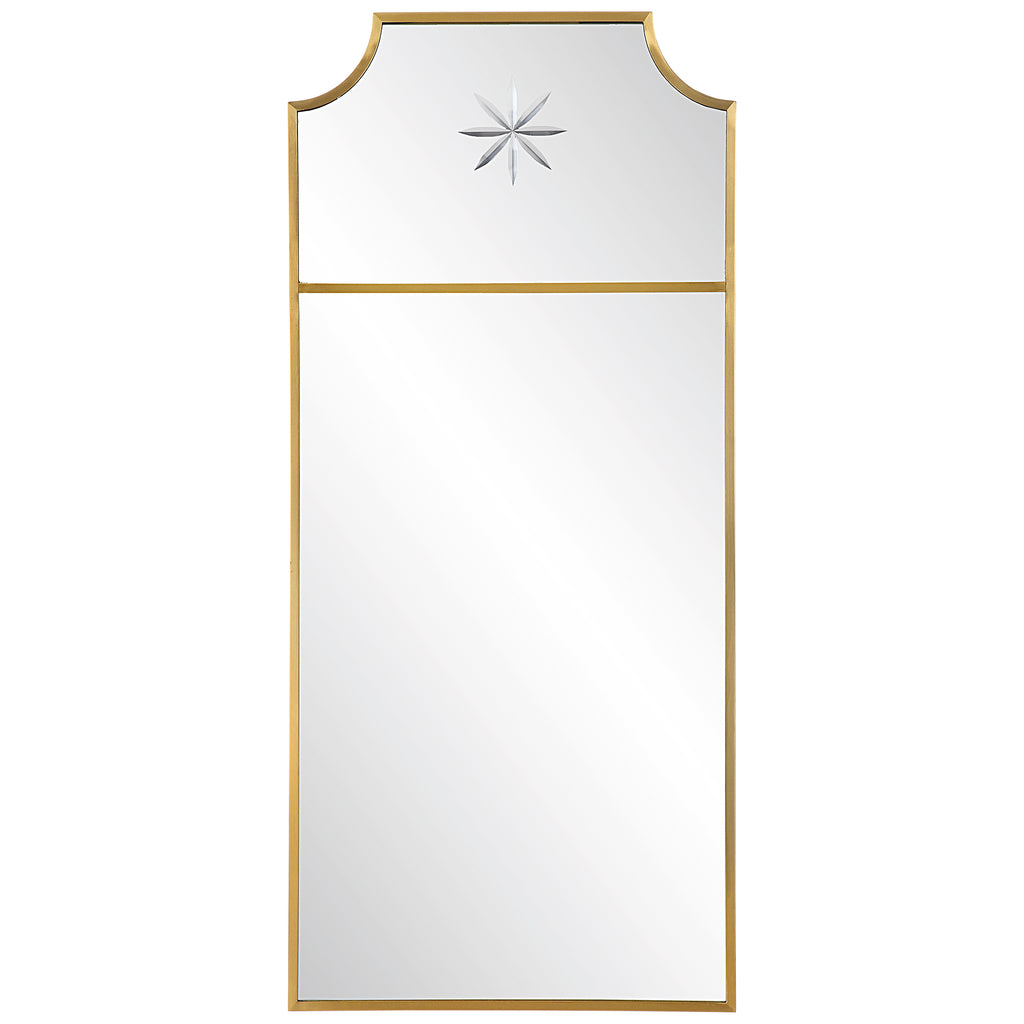 Vertical Beverly Hills Glamour Brass Mirror - Elegant Home Decor