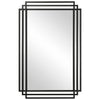 Matte Black Iron Mirror - Empire State Elegance