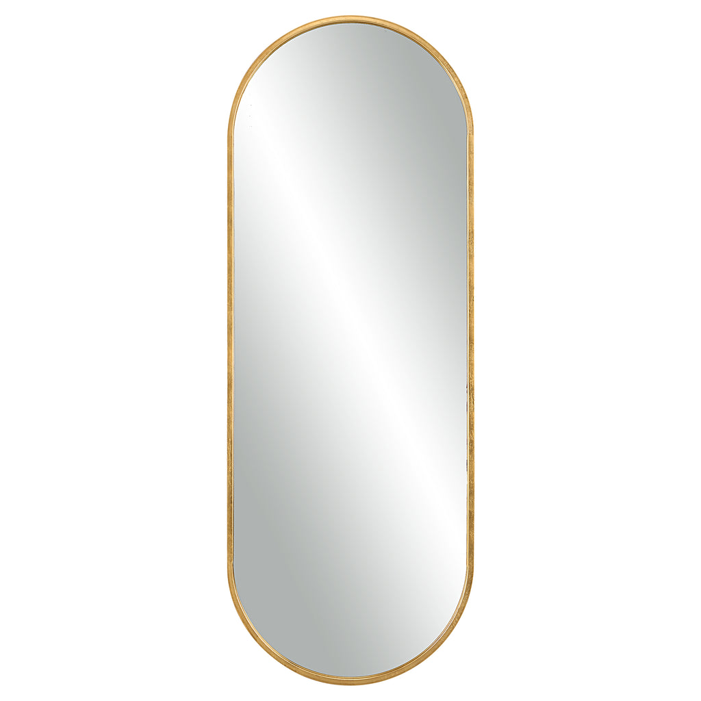 Gold Leaf Oval Mirror - Luxury Home Decor