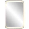 Brushed Brass Lighted Vanity Mirror - Bryant Park Luxury Makeup Mirror