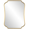 Brushed Brass Mirror | Stainless Steel Frame | Elegantly Curved Details