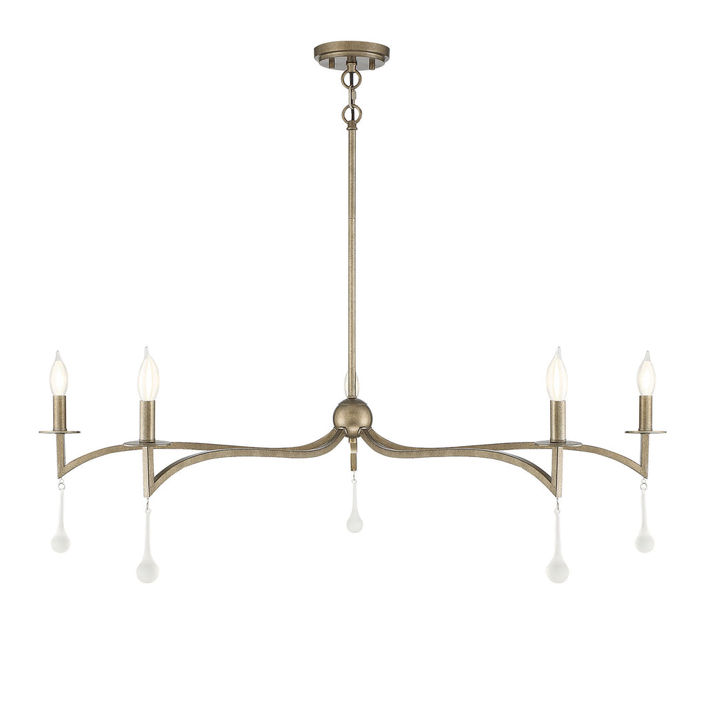 Hampton Retreat 5-Light Chandelier in Chelsea Gold Finish