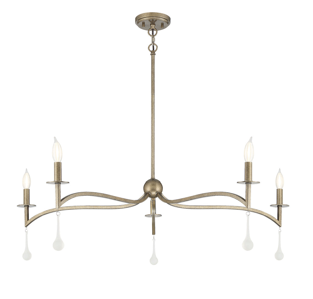 Hampton Retreat 5-Light Chandelier in Chelsea Gold Finish | Alternate View