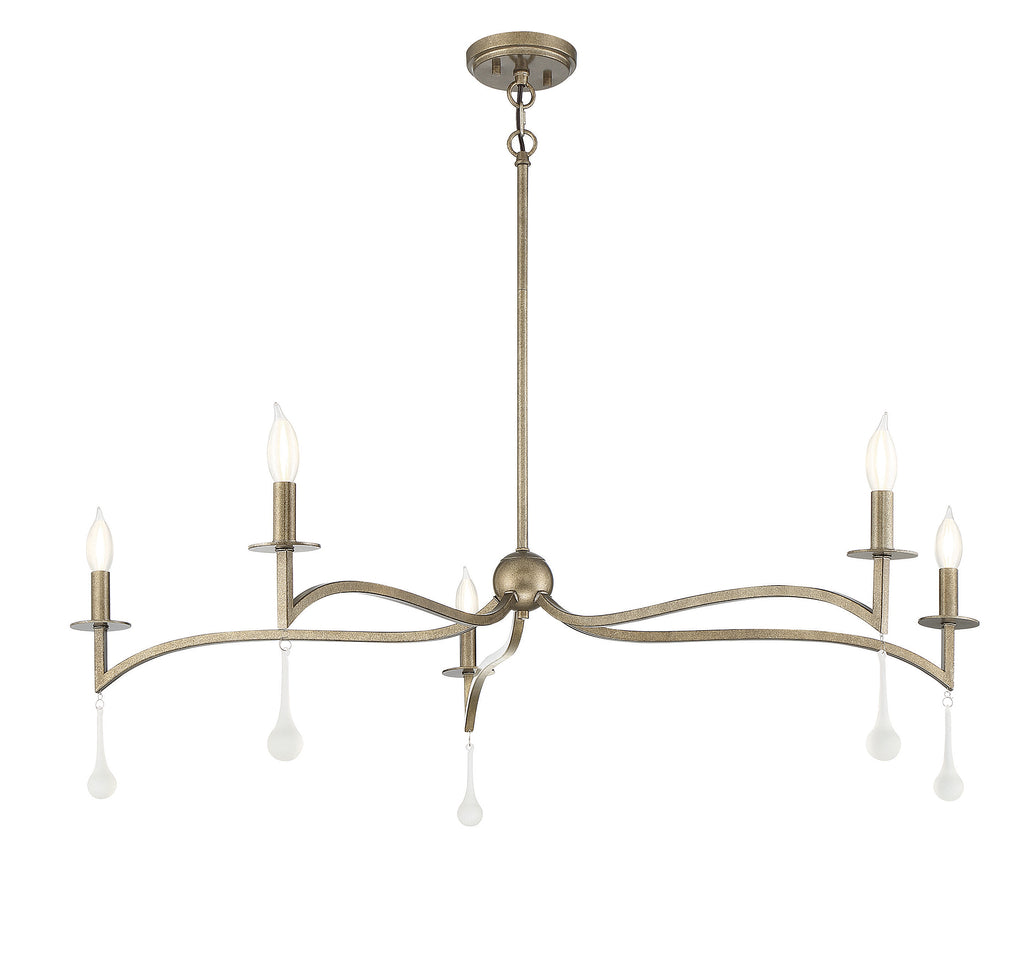 Hampton Retreat 5-Light Chandelier in Chelsea Gold Finish | Alternate View