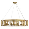 Empire State Chandelier | Burnished Brass | Geometric Design | 8-Light Fixture