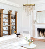 Sunset Strip 4 Light Glam Chandelier Noble Brass | Lifestyle View