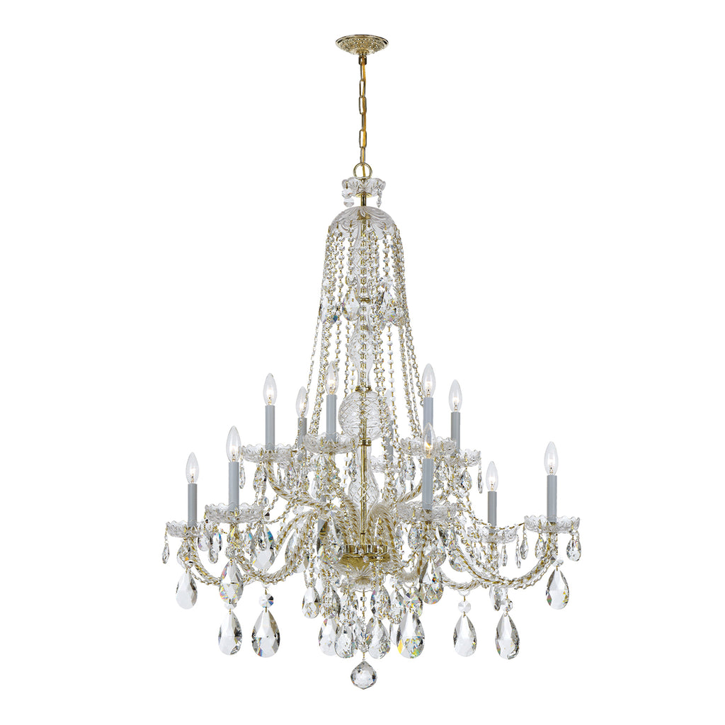 Park Avenue Classic 12-Light Crystal Chandelier | Elegant Lighting | Interior Decor