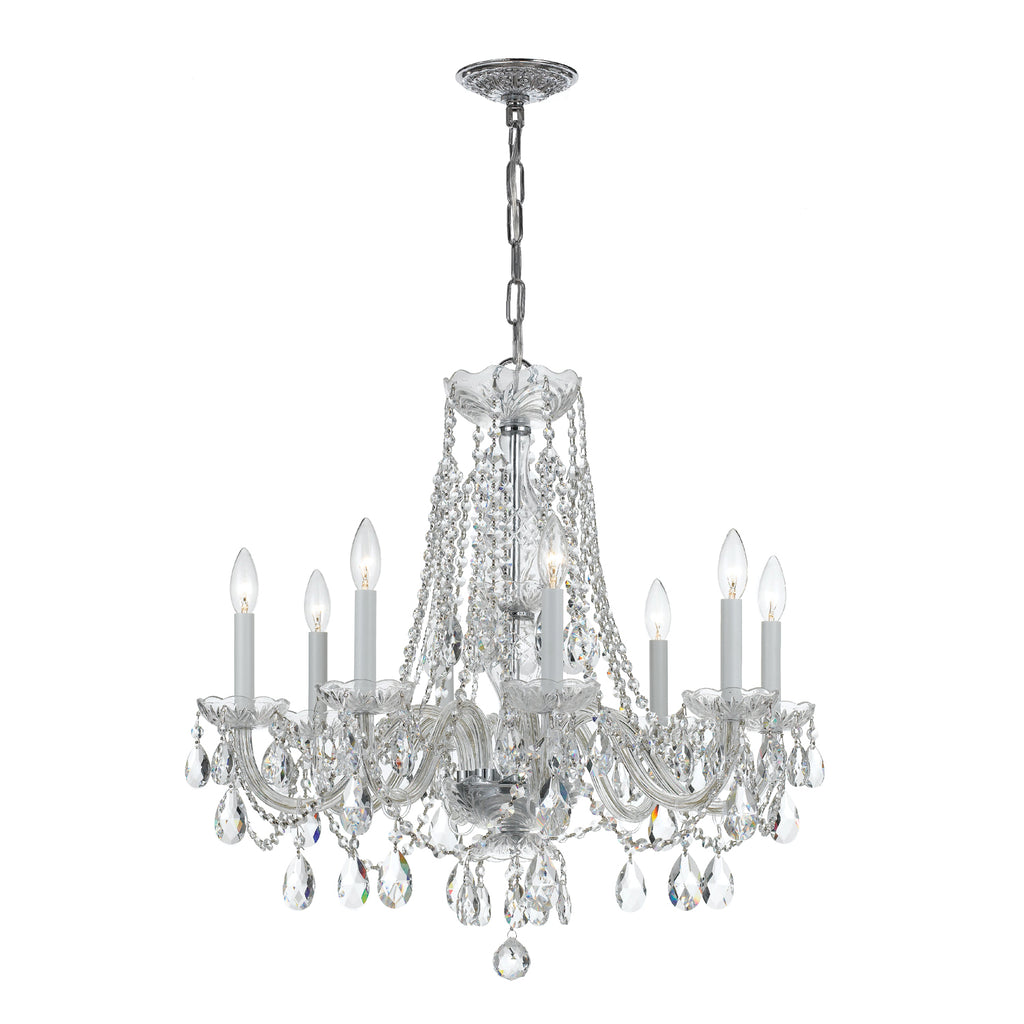 Park Avenue Traditional Crystal Chandelier - 8 Light Fixture