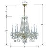 Park Avenue Traditional Crystal Chandelier - 8 Light Fixture | Item Dimensions