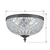 Park Avenue Classic 3-Light Traditional Ceiling Mount - Manor Lighting | Item Dimensions