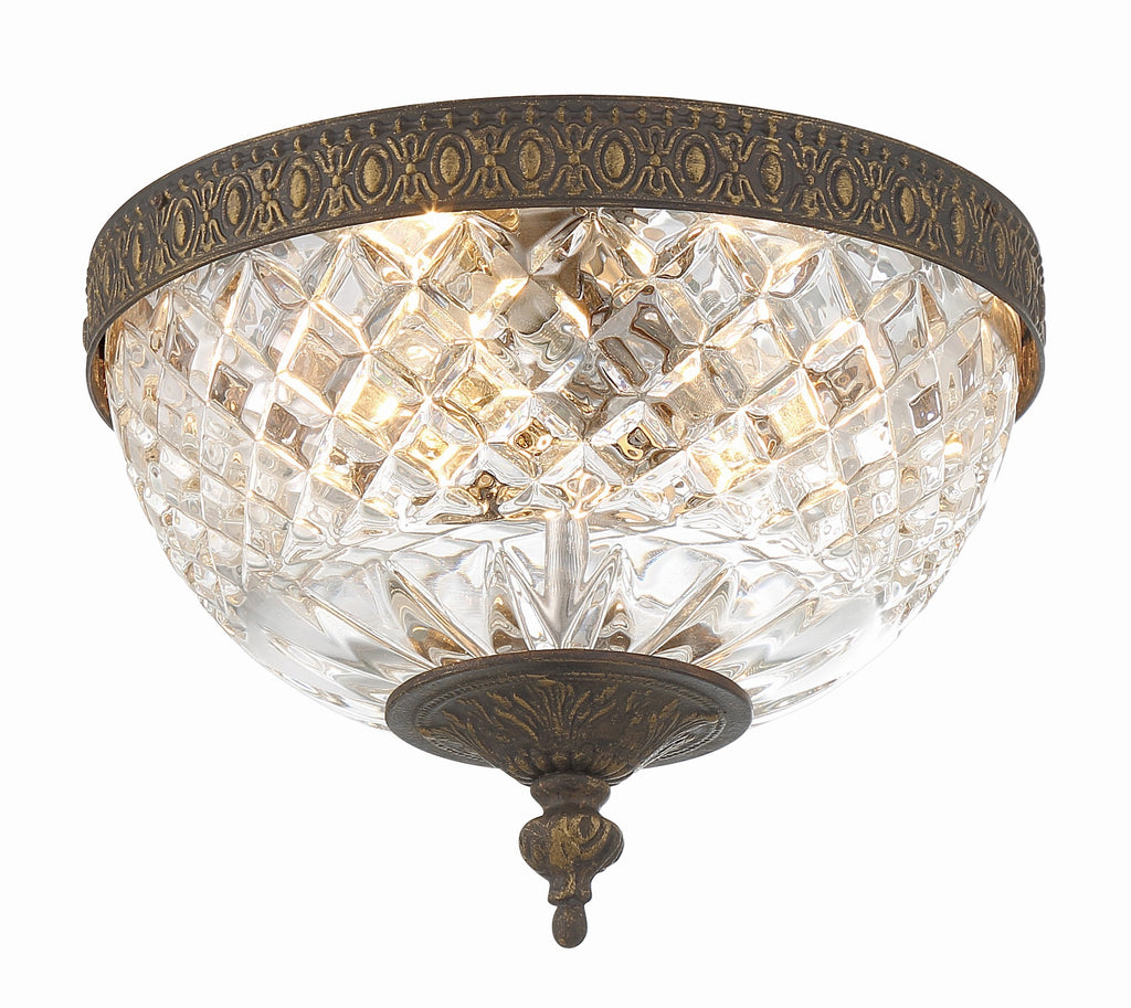 Park Avenue Classic Ceiling Mount 2-Light Fixture in Traditional Style | Alternate View