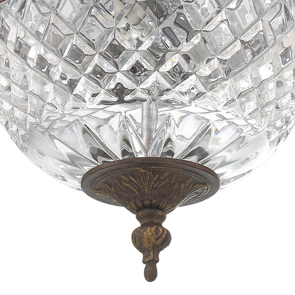 Park Avenue Classic Ceiling Mount 2-Light Fixture in Traditional Style | Alternate View