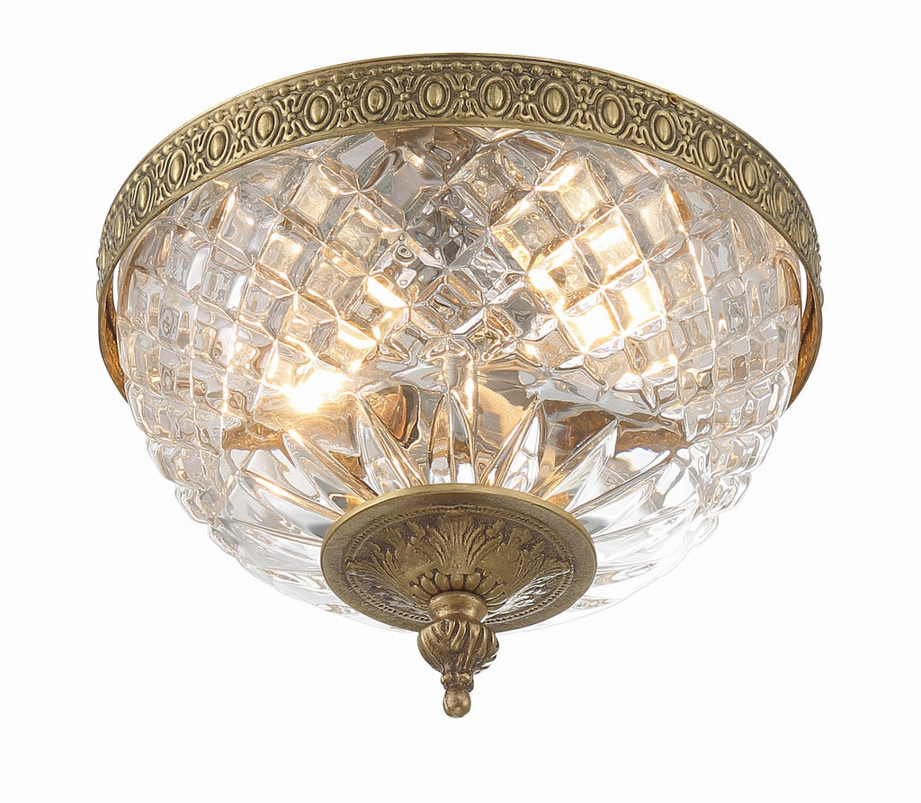 Park Avenue Classic Ceiling Mount 2-Light Fixture in Traditional Style | Alternate View