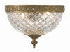 Park Avenue Classic Ceiling Mount 2-Light Fixture in Traditional Style