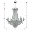 Park Avenue Classic Chandelier with 20 Lights - Timeless Elegance and Historic Brass Finish | Item Dimensions